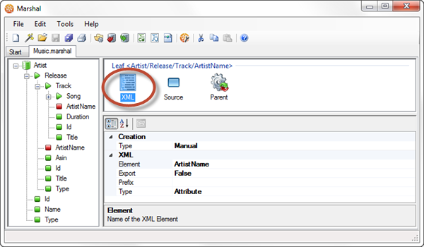 The Leaf XML Properties